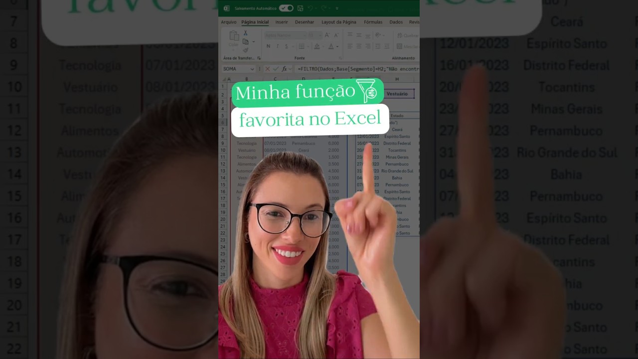 40 anos de Excel e voc&ecirc; ainda n&atilde;o usa a fun&ccedil;&atilde;o FILTRO? #Excel40