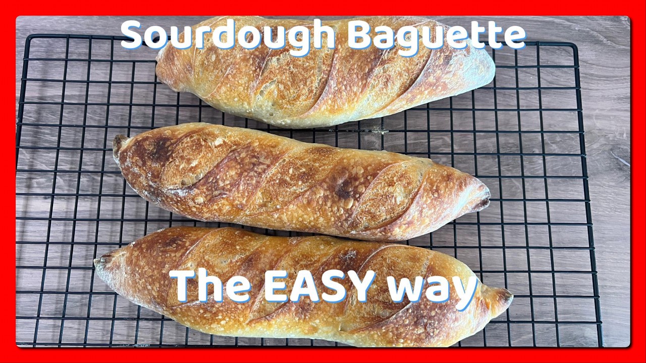 Sourdough Baguette Cheating Method #easyrecipes #bread #sourdoughstarter