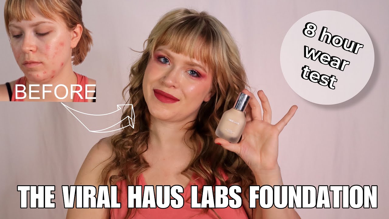 HAUS LABS TRICLONE FOUNDATION | 8 HOUR WEAR TEST & FIRST IMPRESSIONS 