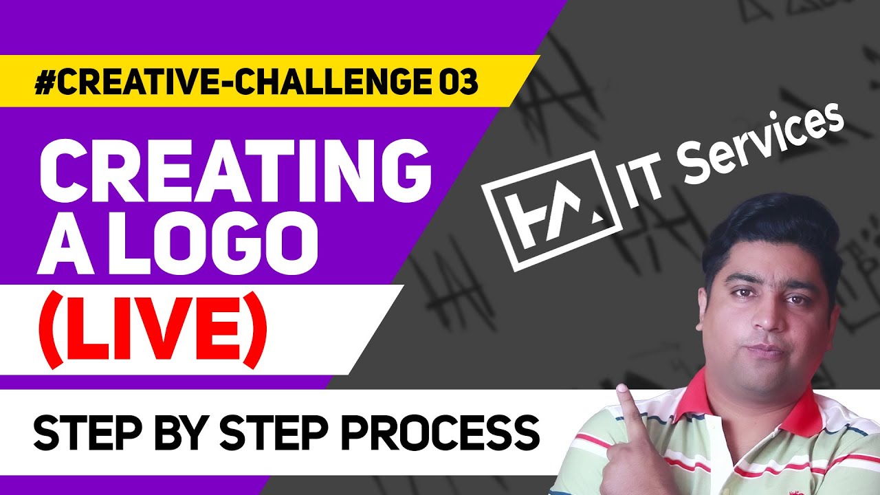 🔴 How to Create a Logo Design for IT Company | Live - Urdu / Hindi