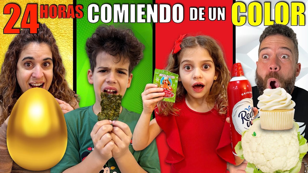 NOS PASAMOS 24 HORAS COMIENDO DE UN SOLO COLOR|4PLUSONE