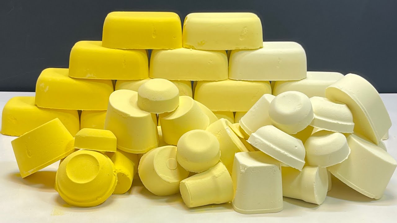 The design of yellow baking soda, from bold to pale, which makes you calm
