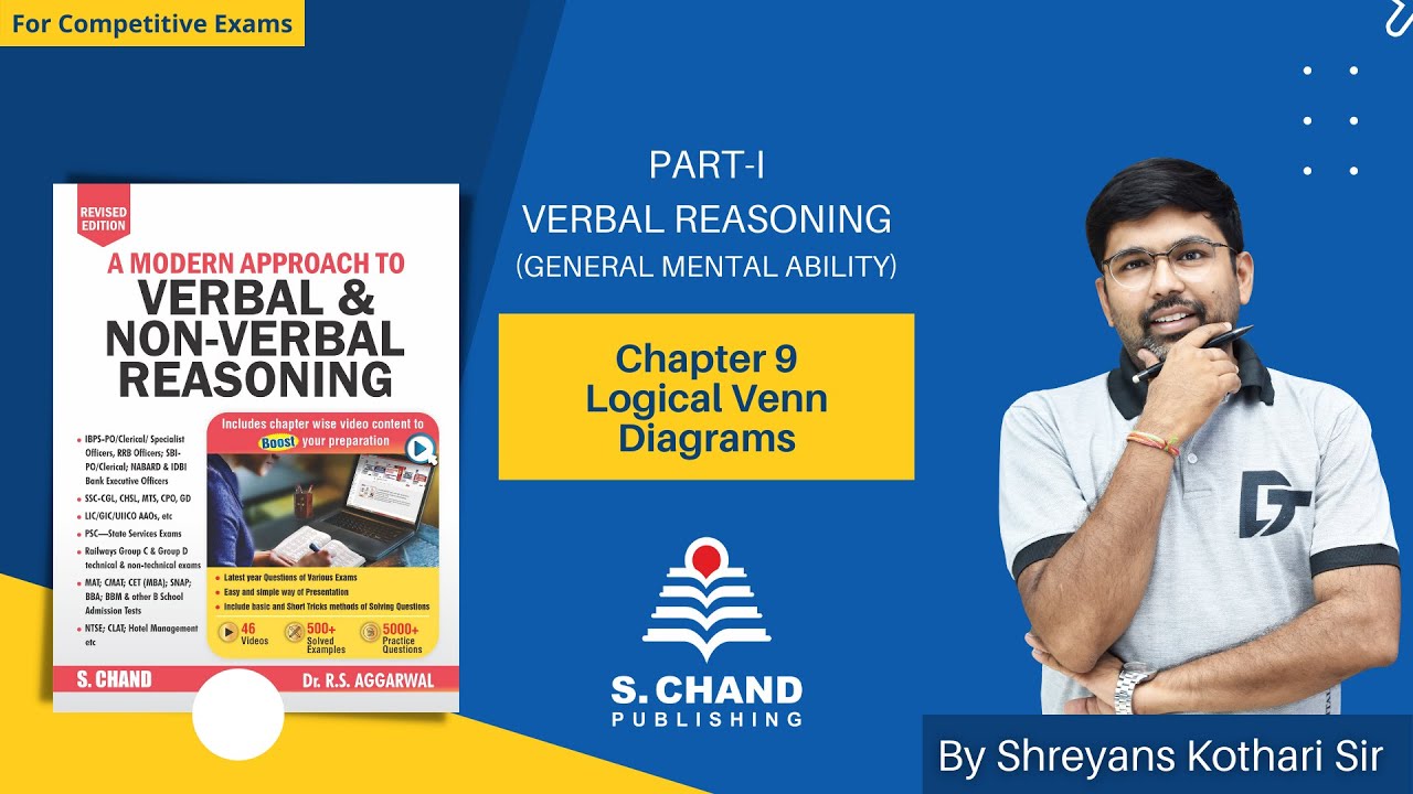 Logical Venn Diagrams | VERBAL REASONING | General Mental Ability | Chapter-9 | S Chand Academy