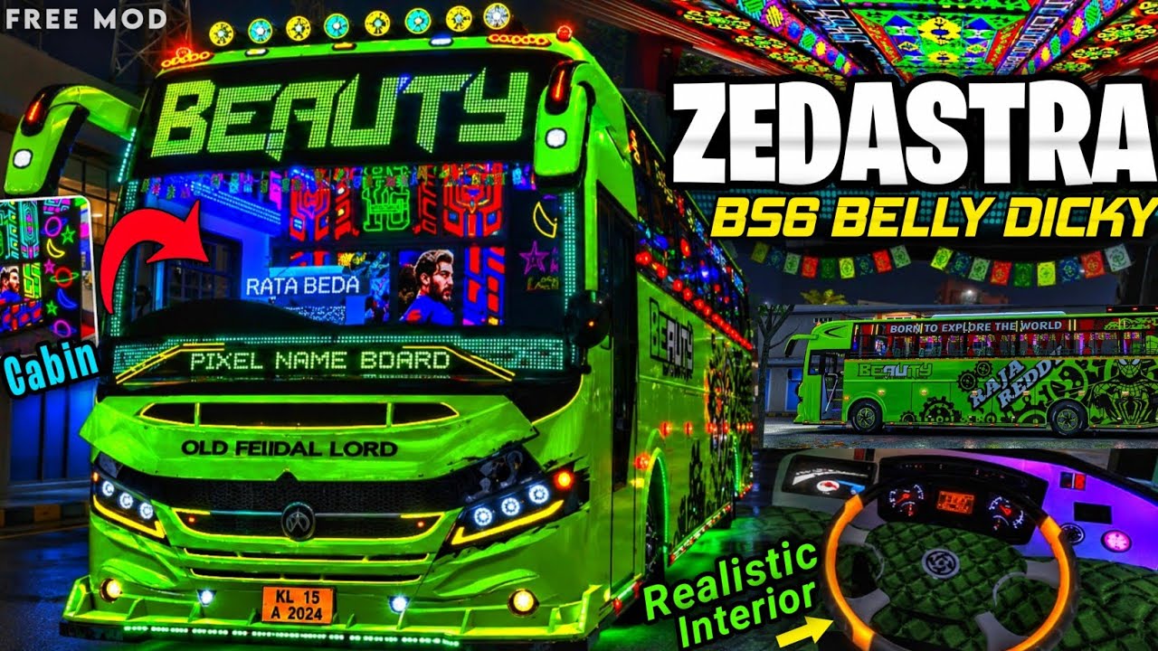 New ZEDASTRA BELLY DICKY BUS MOD For Bus Simulator Indonesia | Free Mod | New Bus Mod | #bussidmods 