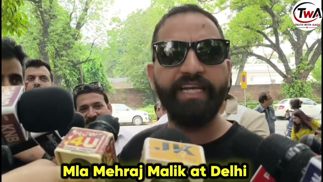 Mla Mehraj Malik at delhi Jantar mantar about Statehood of Jammu & kashmir Ut. 