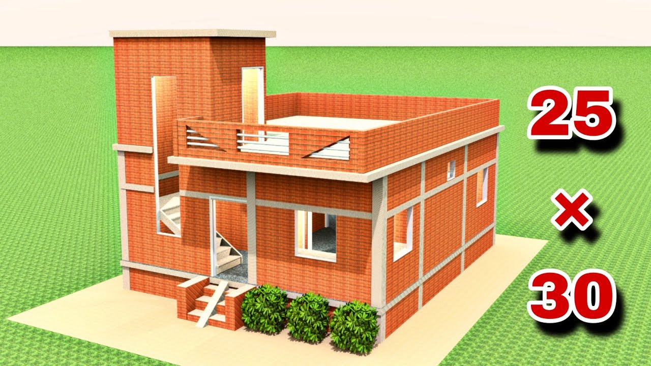 25 बाई 30 का मकान का नक्शा |  25*30 House plan design 2023 | Delhi style house plan