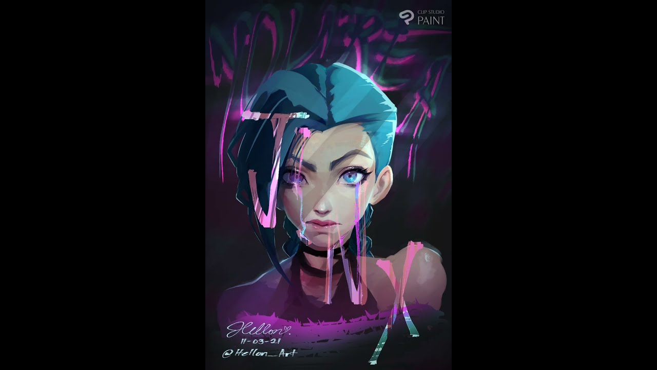 Jinx paint over Timelapse [ClipStudio Paint]