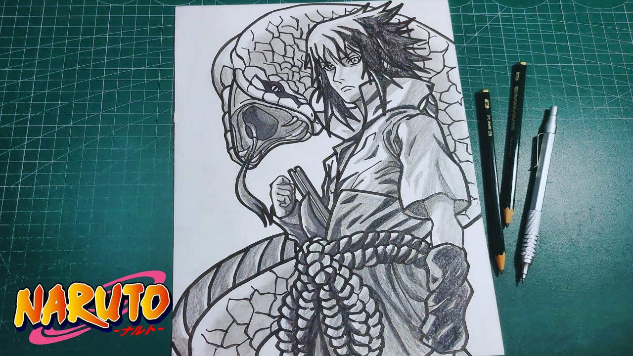 How to draw Sasuke | Naruto | Anime drawing step by step