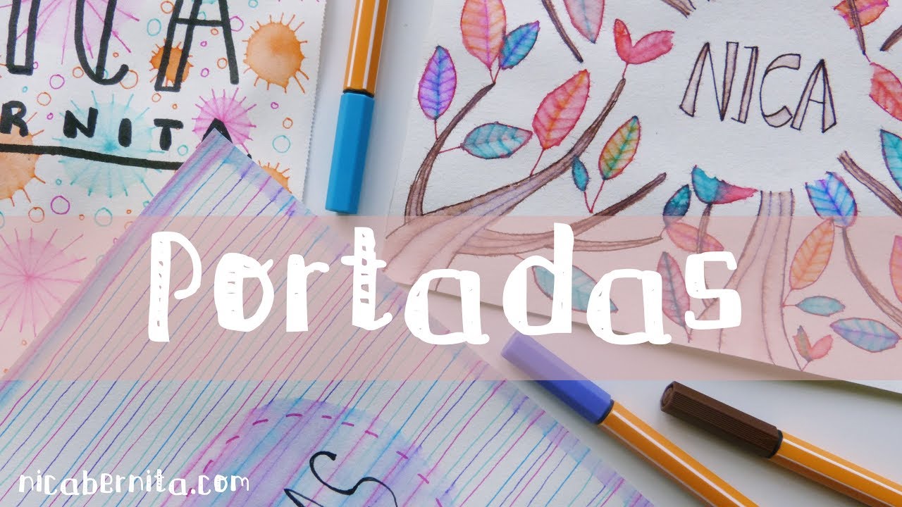 PORTADAS para DECORAR CUADERNOS, LIBRETAS y AGENDAS (Dibujo con rotuladores)