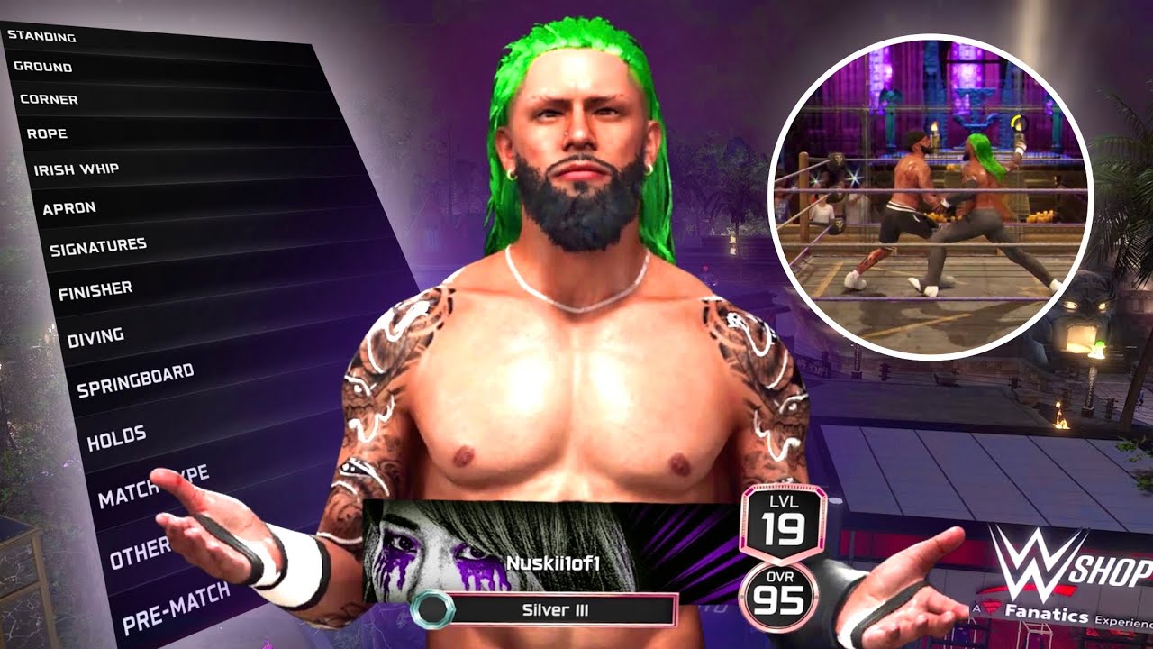 THE BEST MOVESET TO USE ON THE ISLAND IN WWE2K25 ( EASY WINS & BROKEN MOVES )