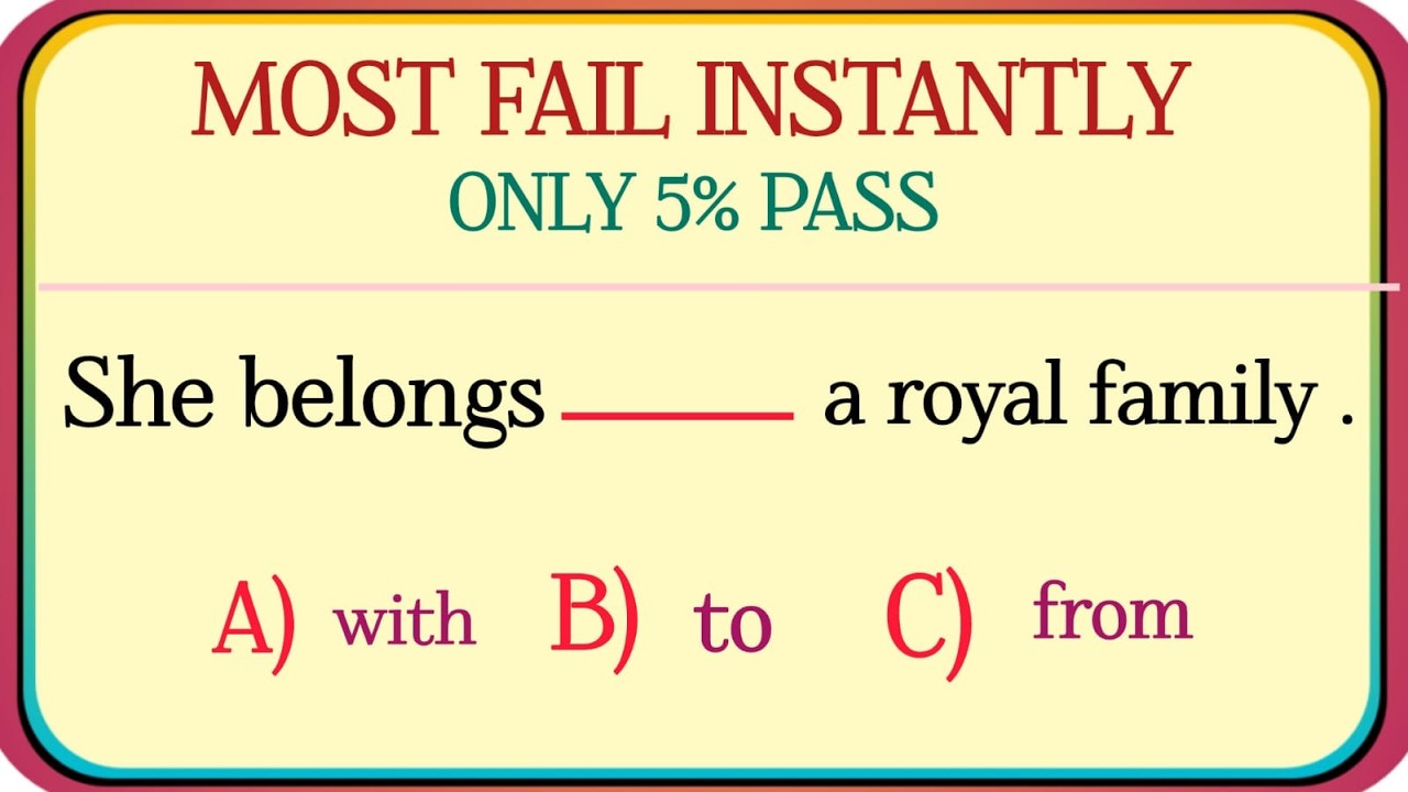 G for Grammar past present future mix ✨MOST FAIL INSTANTLY ONLY 5% PASS