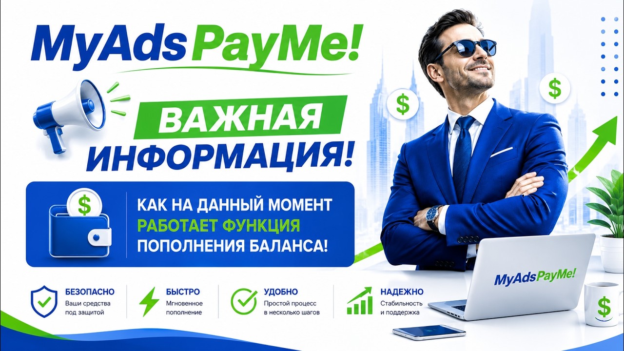 MyAdsPayMe (MAPM). Как на данный момент работает функция пополнения баланса!