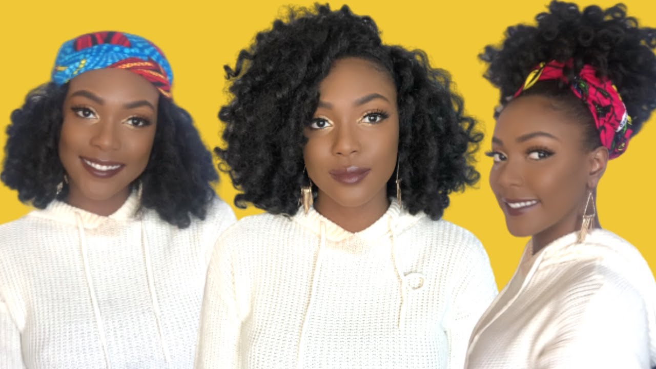 Freetress Equal Synthetic Wig NATURAL ROD SET |  Quick Head Scarf Tutorial | #quarantineandchill