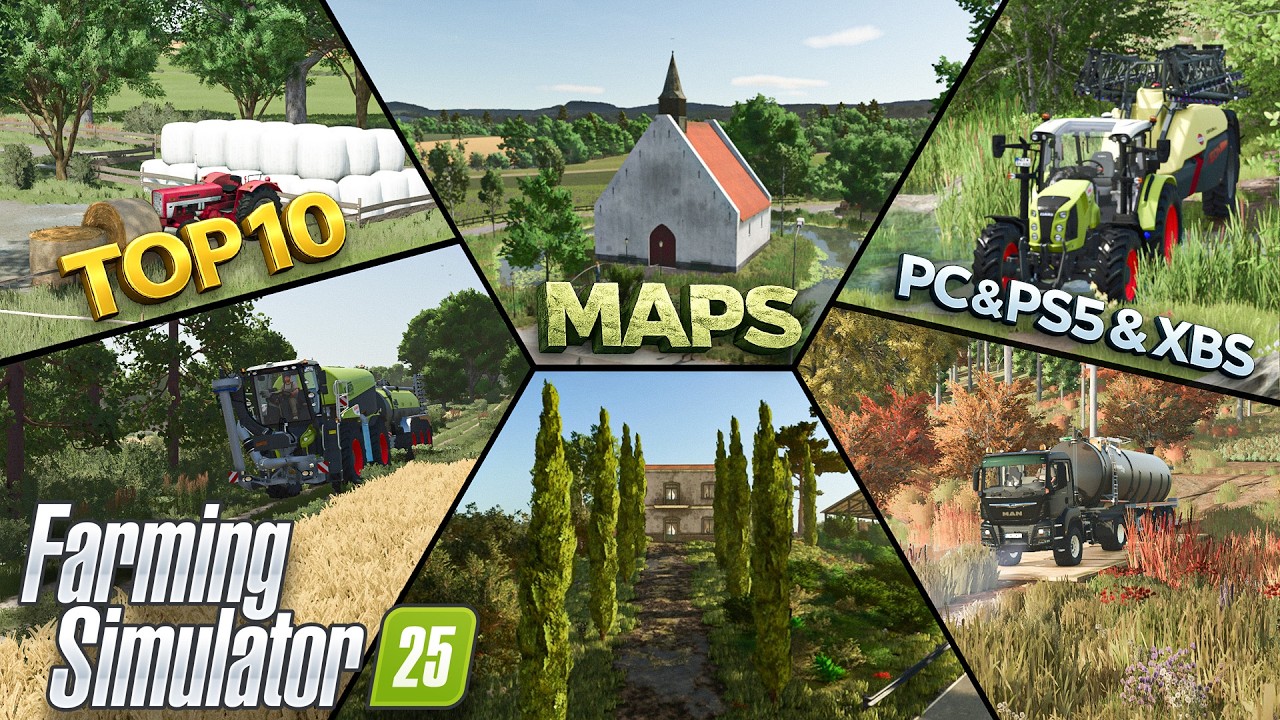 10 лучших карт для Farming Simulator 25! (PC, PS5 и XBOX)