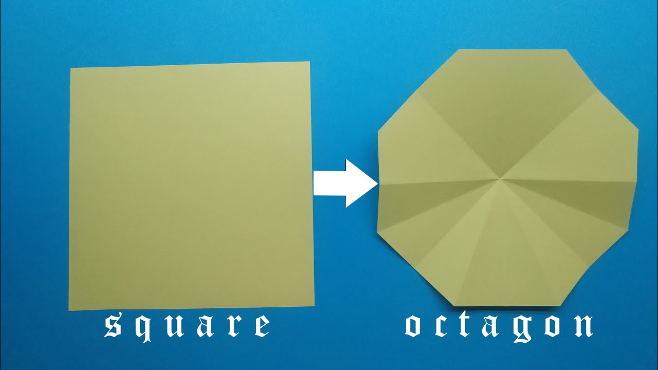 How to cut a OCTAGON from a Square Paper.Origami OCTAGON.