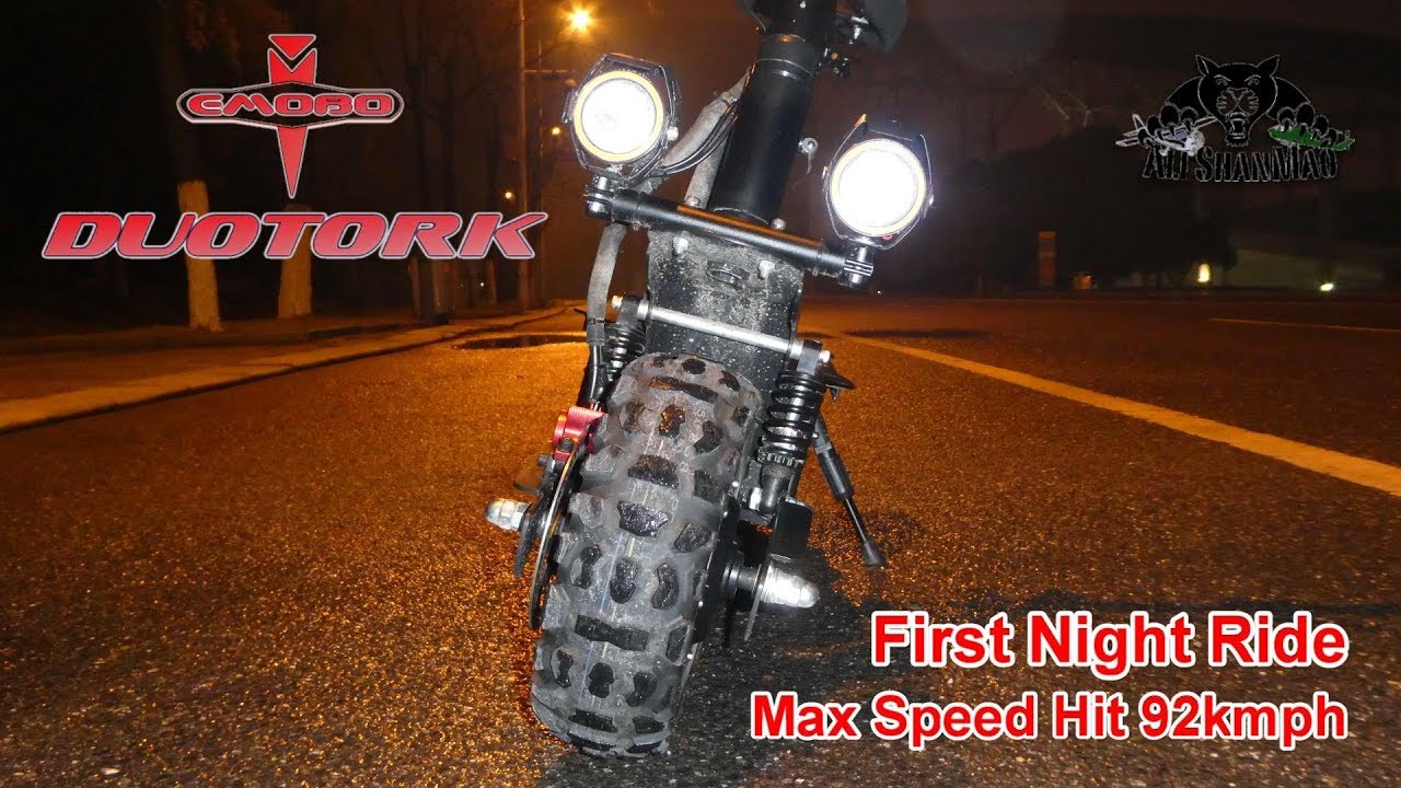 E-Mobo DuoTork Electric Kick Scooter 92kmph First Night Ride