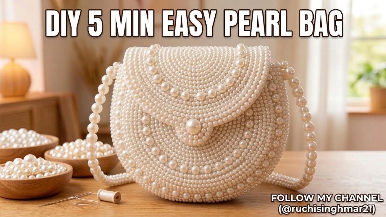 Most Viral Diy Pearl Bag 🌼 