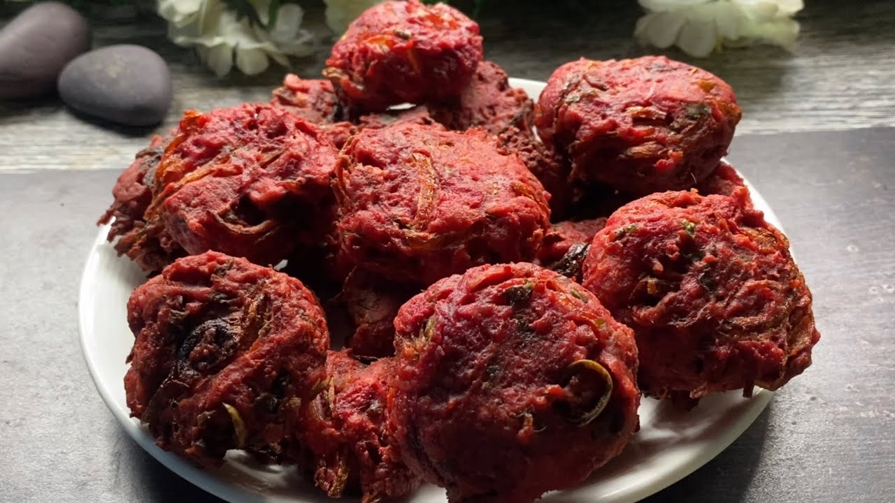 Innovative recipe using betroot/ Beetroot pakora /crispy snack recipe
