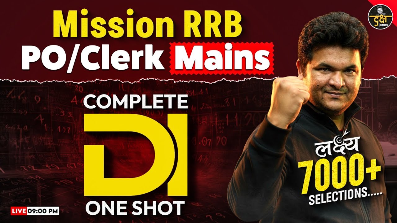 IBPS RRB PO/Clerk Mains Quant 2025 | Complete DI One Shot Masterclass | Quant By Shantanu Shukla