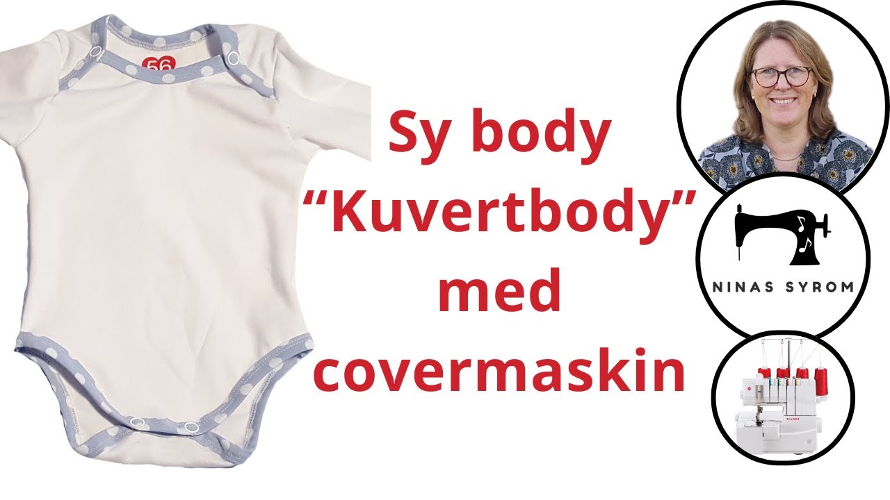 Sy kuvertbody - en kjempefin body - med covermaskin. Singer 14T970C