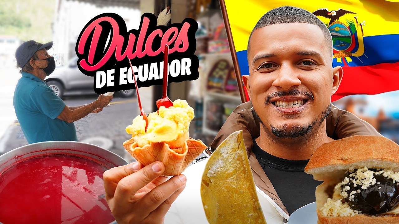 🇩🇴 Dominicano se ENLOQUECE con los DULCES CALLEJEROS de ECUADOR 🤯🍬🇪🇨