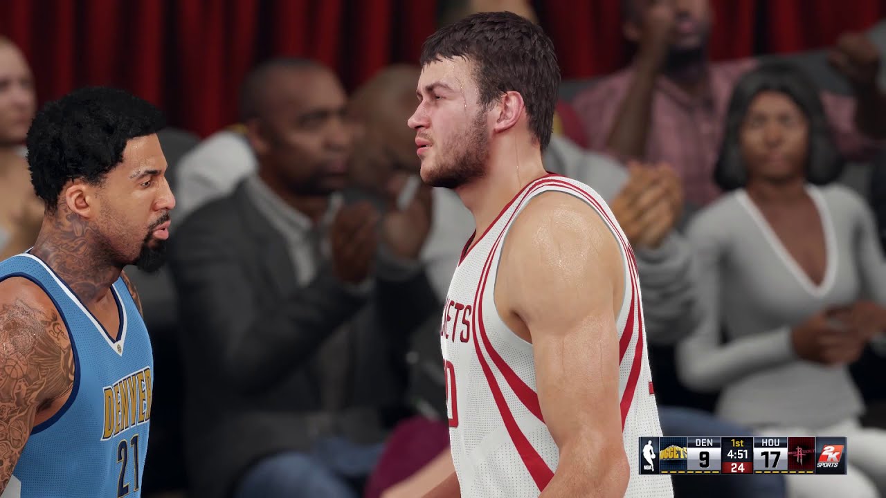 NBA 2K16 Season mode gameplay: Denver Nuggets vs Houston Rockets - (PS4 HD) [1080p60FPS]