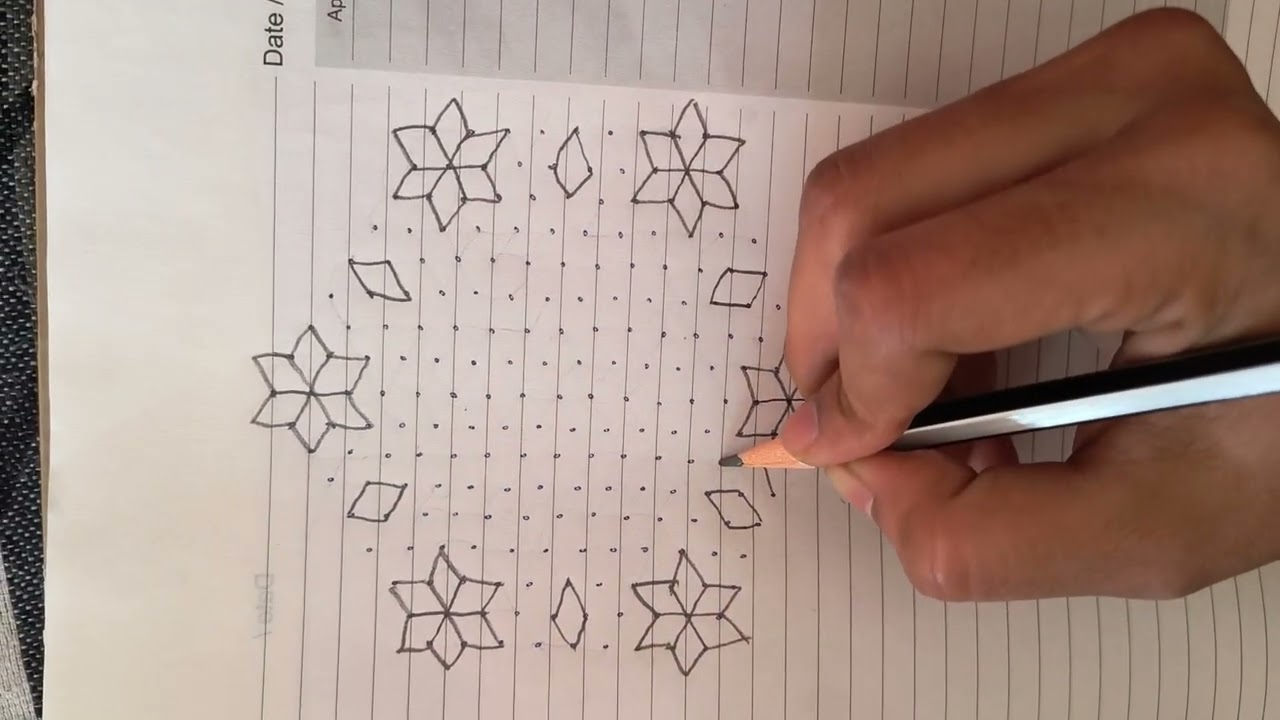 17×9 latest rangoli designs #trending #viral #rangolidesigns #indianart 
