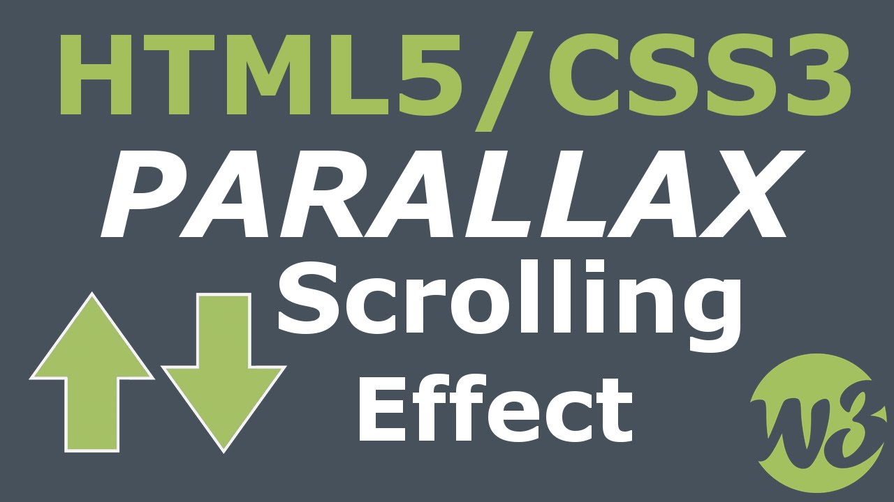 Simple Parallax Scrolling Effect With HTML5 & CSS3