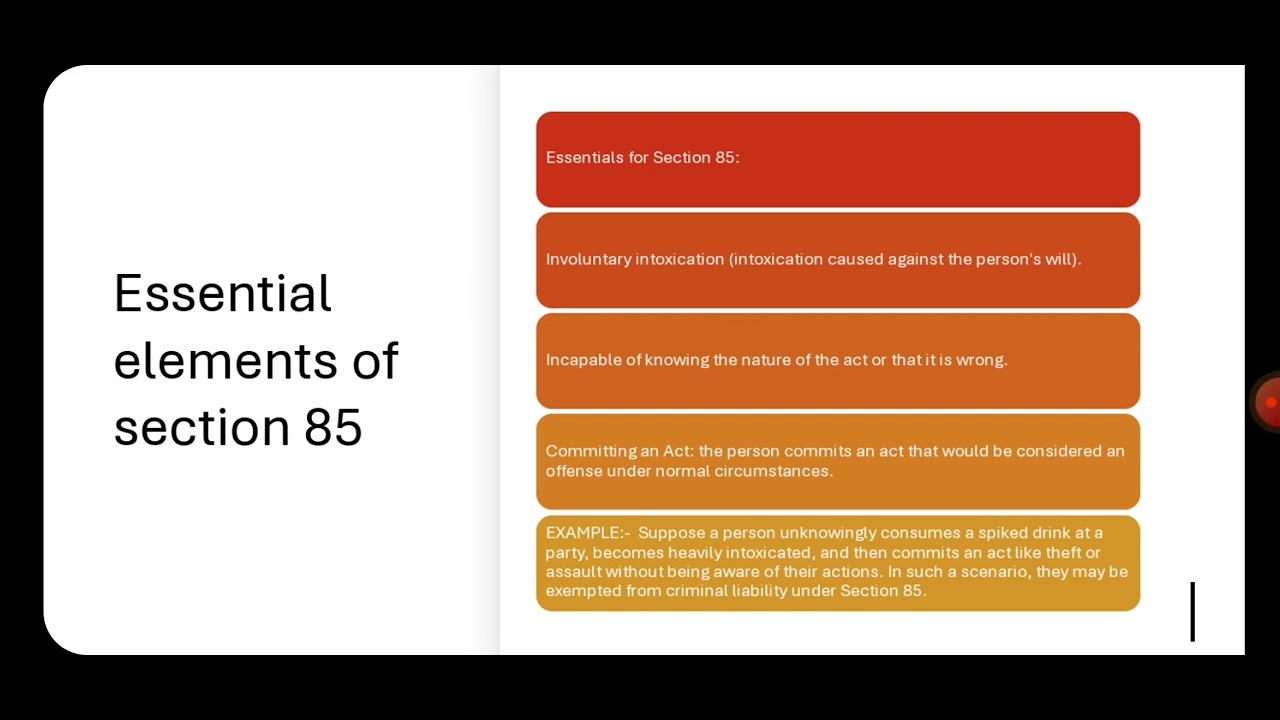 INTOXICATION, Section 85, IPC.