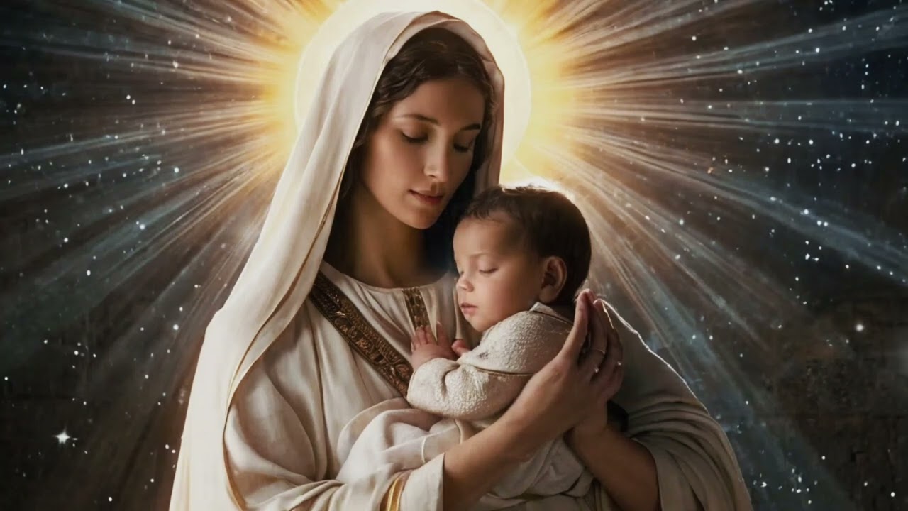 Marie veille l’Enfant 🍀♥️ – Chant sacré pour apaiser le cœur ✨♥️