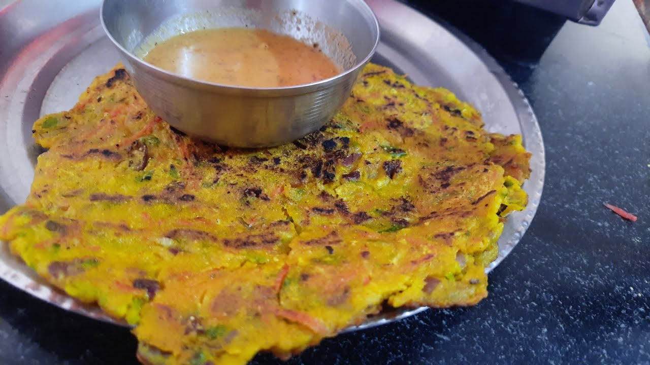 आज हम बनाये है हरी सब्जी और मक्के के आटे से चीला ek बार जरूर बनाये 