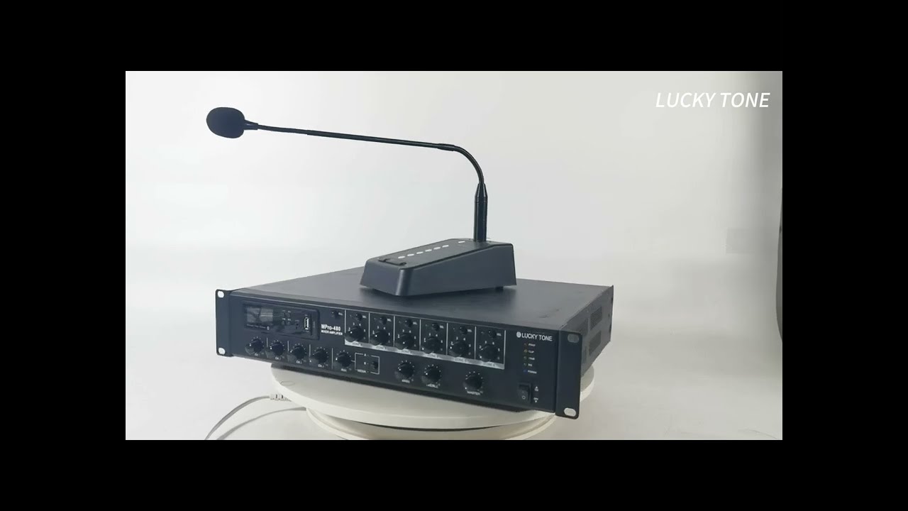 6 zone 600W mixer amplifier with 6 zone paging microphone
