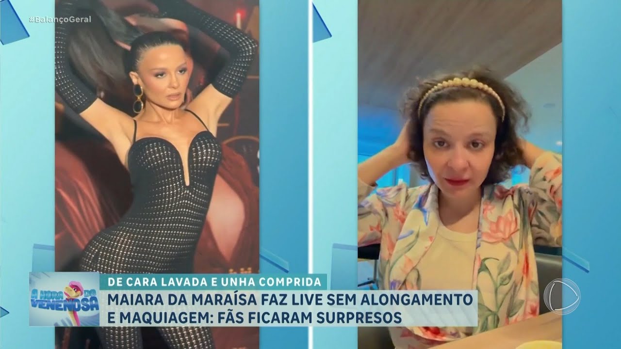 A HORA DA VENENOSA: Maiara aparece sem maquiagem e sem alongamento no cabelo em live e chama atenção