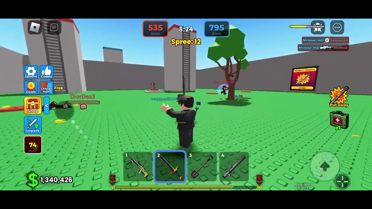 Playing with Elya XD in Underground war 2.0 [NUKE] In Roblox!