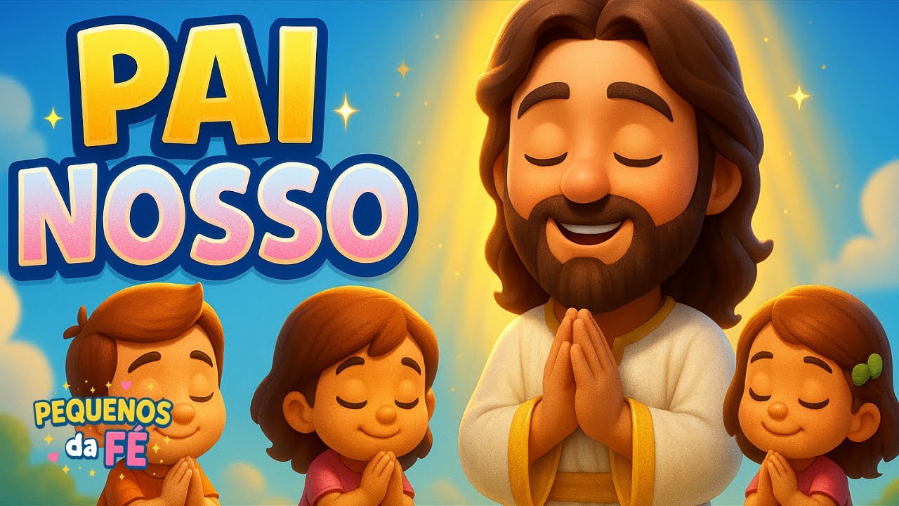 Oração Pai Nosso 🙏  -- Cantado para Crianças | Música Cristã Infantil
