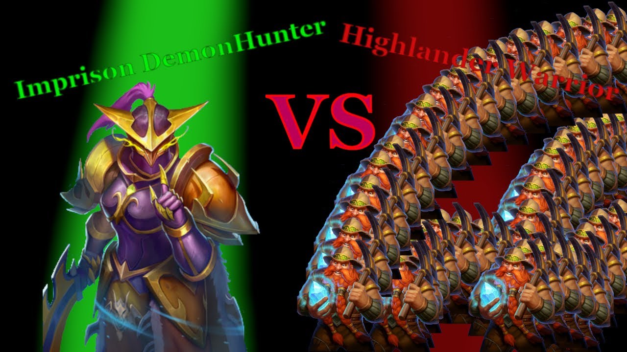 Imprison Demon Hunter vs Highlander Warrior | Hearthstone