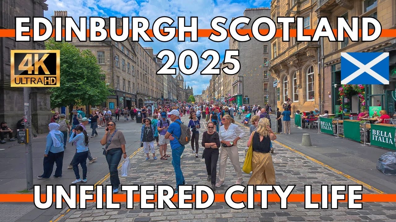 EDINBURGH SCOTLAND 2025 4K WALKING TOUR | VICTORIA STREET,EDINBURGH CASTLE,CITY CENTER,WHISKY MARKET