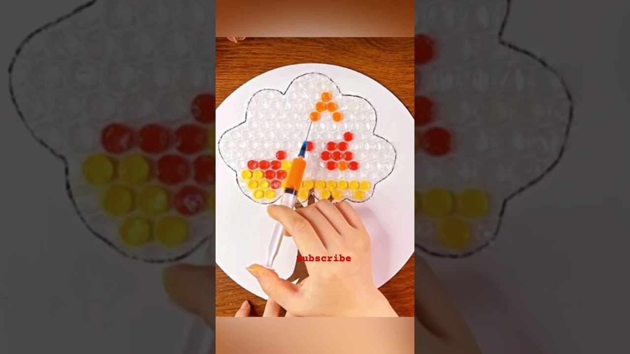 Bubble wrap colorful craft | Diy 5 minutes craft ideas #crafts #diy #kidscrafts #kidscrafts