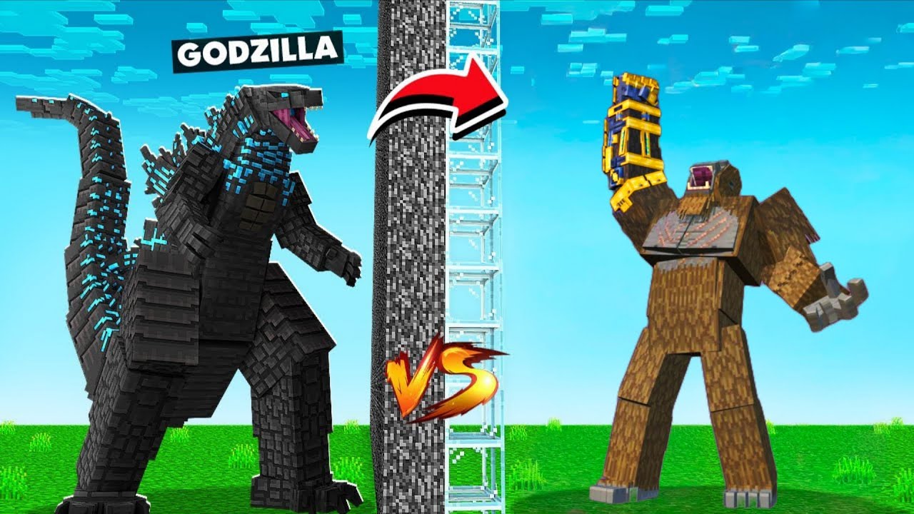 Minecraft Mob Battle: GODZILLA 🦖 vs KING KONG 🦍 | Who Wins?