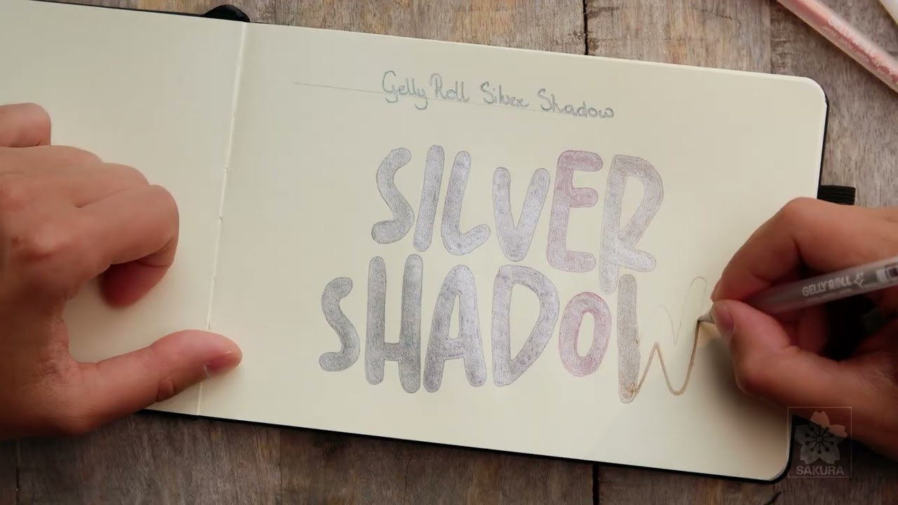 Sakura Gelly Roll Gold & Silver shadow | Product demonstration