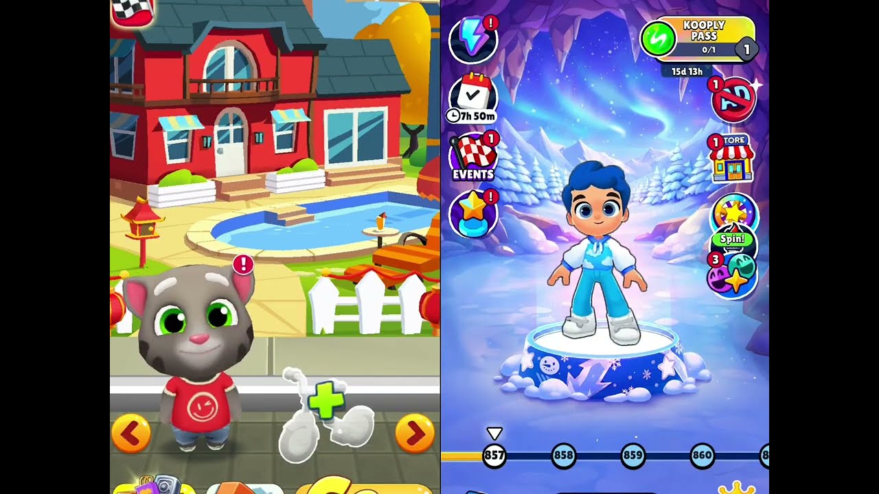 KOOPLY RUN vs TALKING TOM GOLD RUN ios Walkthrough Levels