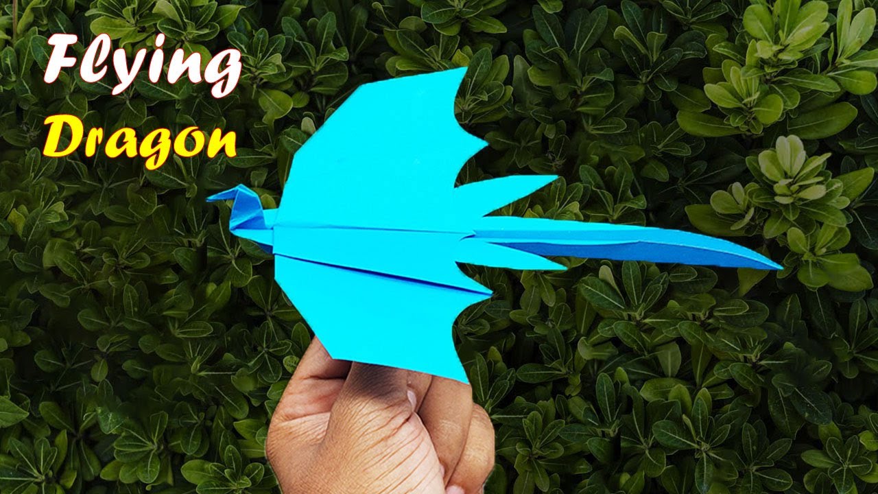 How to Make Paper Dragon - Flying Dragon Plane   New Paper Bird Plane