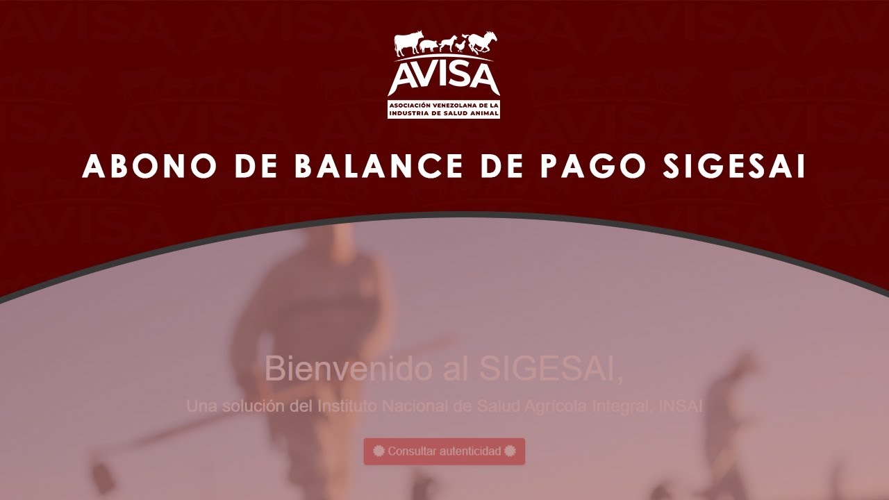 Abono de Balance de pago SIGESAI (paso a paso)