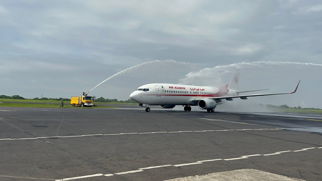 Inauguration Flight  air Algerie 🎉🎉🎊 at Douala international airport cameroon 12 Oct 23