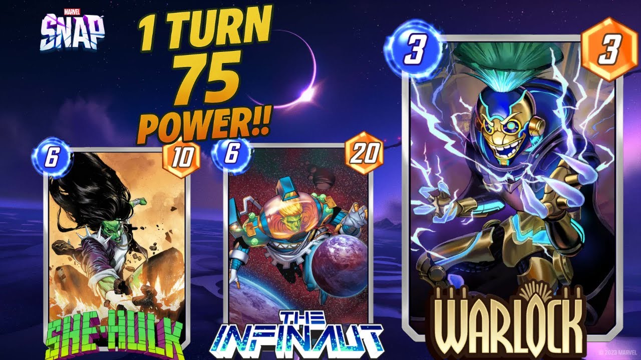 1 Turn 75 Power! Best Warlock Deck After 24 hours | Marvel SNAP