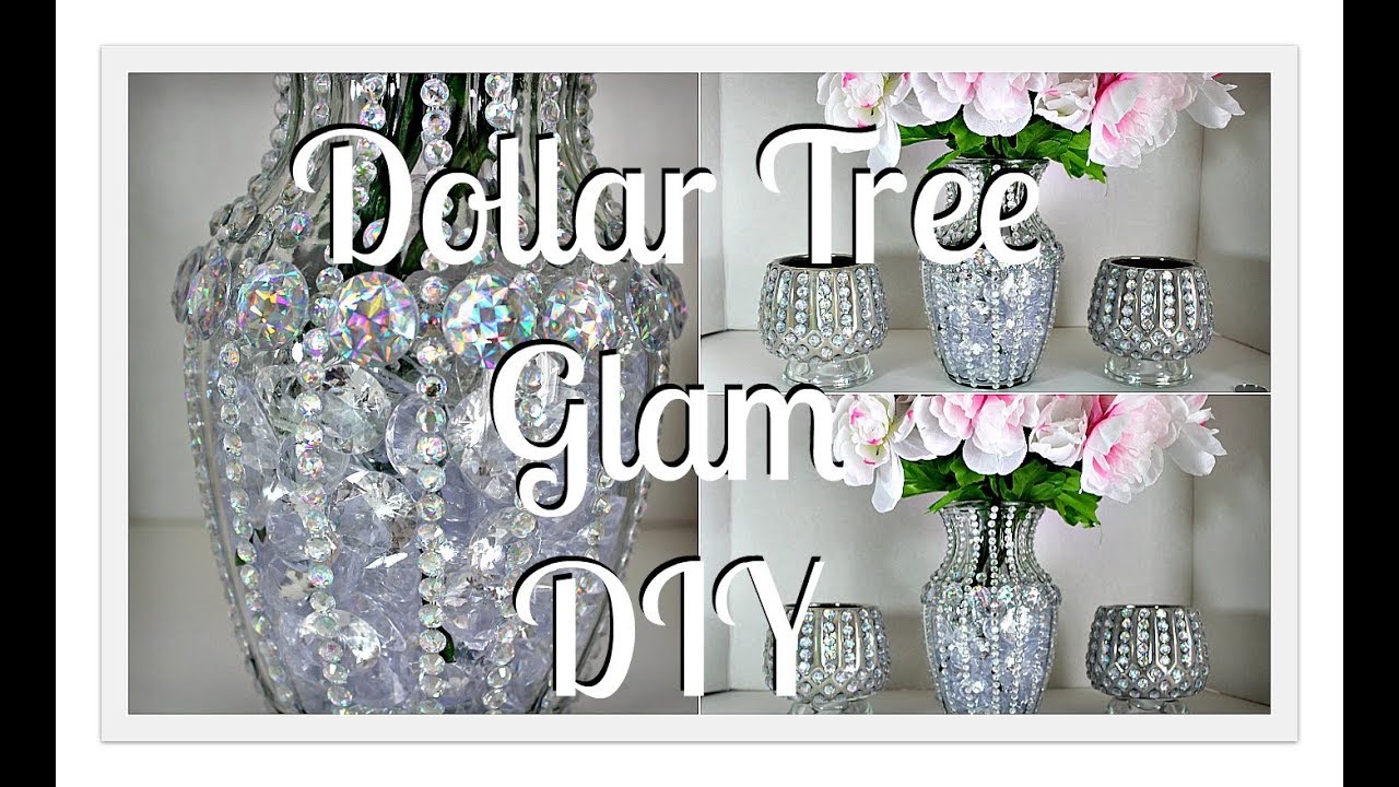 Glam DIY Bling Vase and Tealight Holder