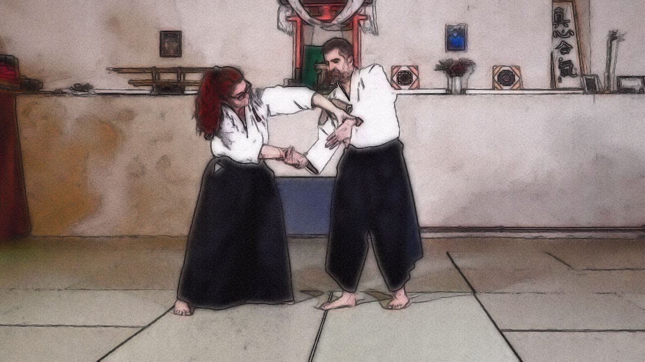 Ushiro ryote-dori shihonage - 後ろ両手取り四方投げ - Aikido Virtual Dojo