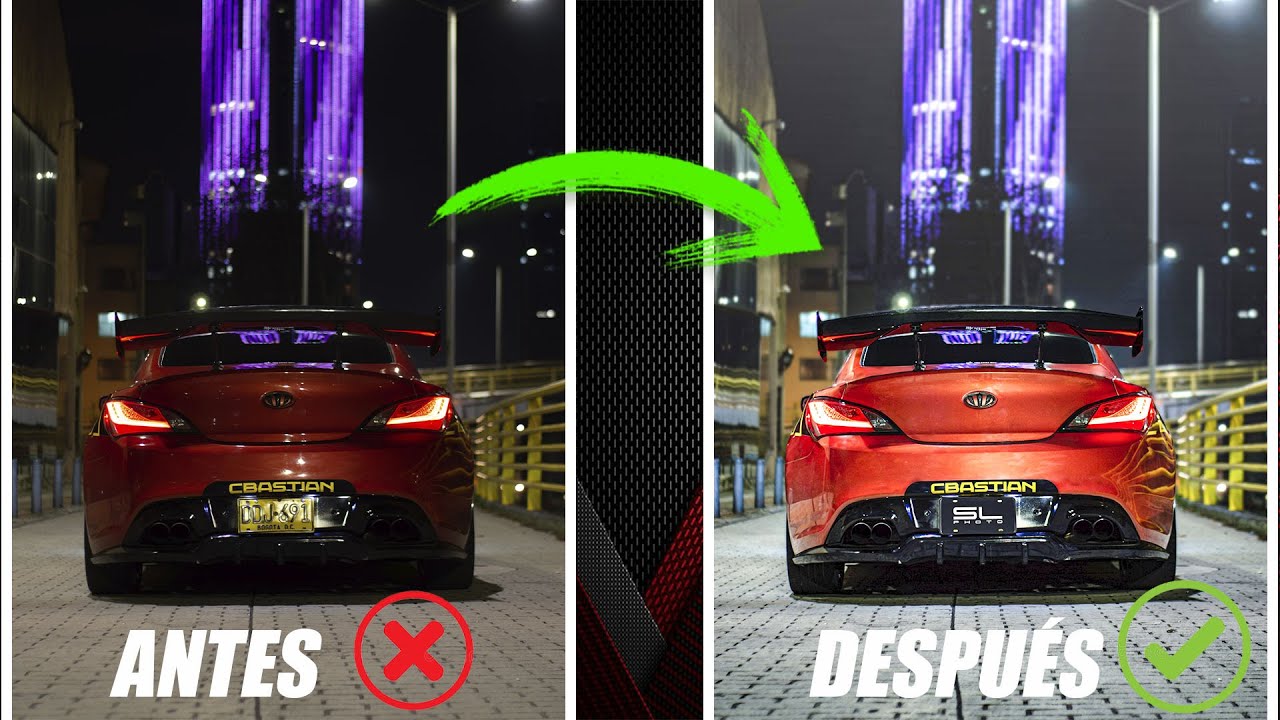 📷Cómo EDITAR una FOTO NOCTURNA 🚗 // Fotografía de coches autos carros motos // Como edite esta foto?