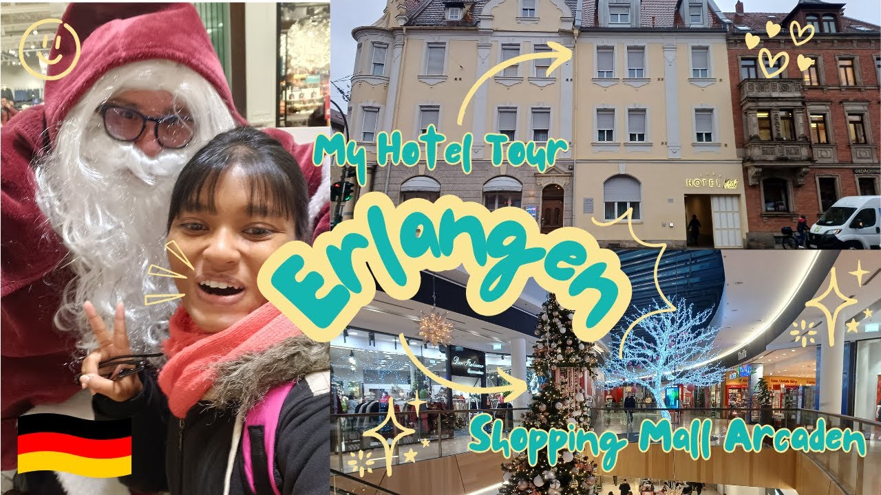 My Life in Erlangen, Germany| My Hotel Tour in Germany| Kral Hotel| Arcaden Shopping Mall in Germany