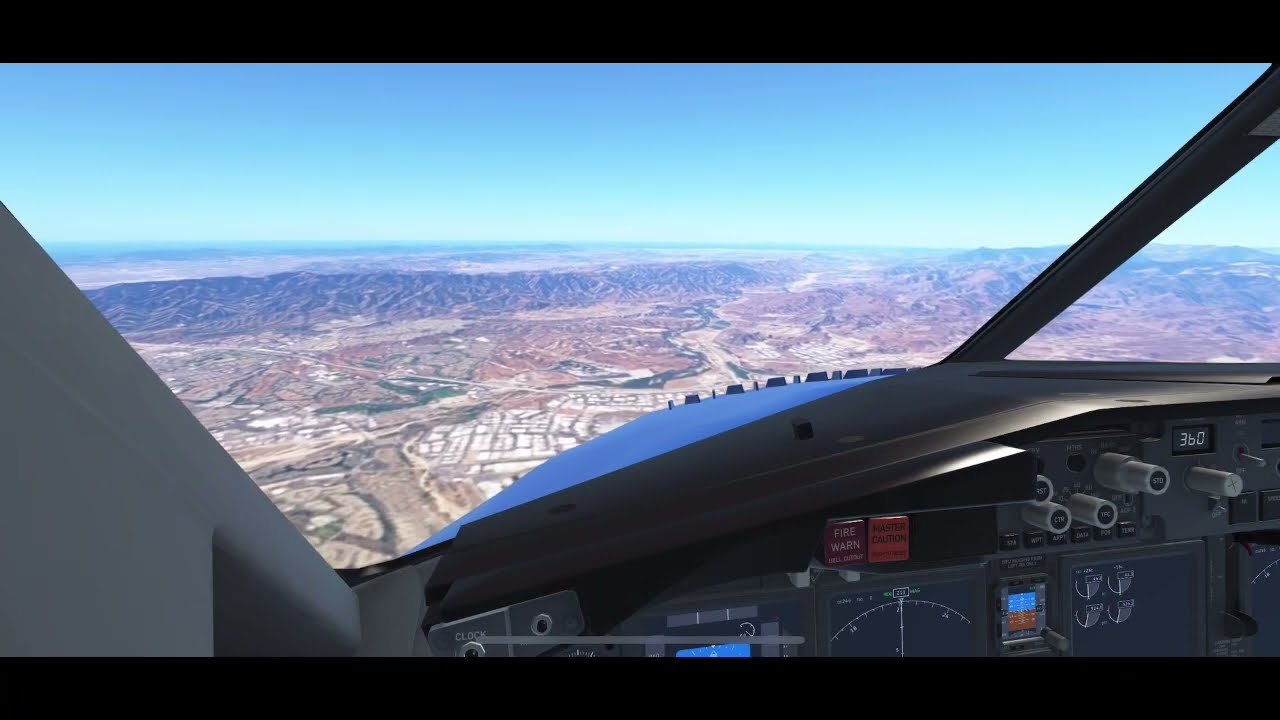 Timelapse arrival into Burbank, CA (KBUR), 737-800 | Aviator Alex *Gusty Landing*